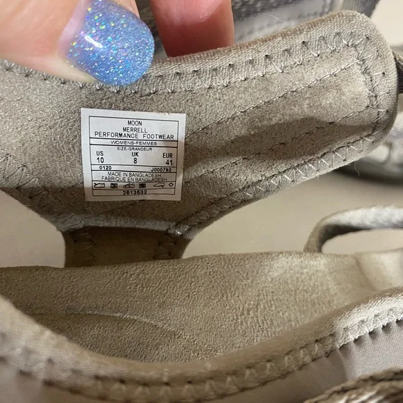 Merrell Moon sandals air cushion memory foam, women's size 10, strappy, outdoors - Picture 2 of 8